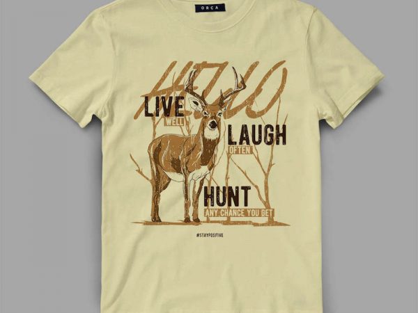 Deer 3 livelaugh graphic tee design