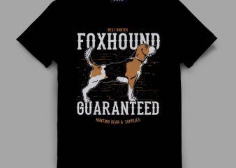 dog 4 foxhound Graphic tee design