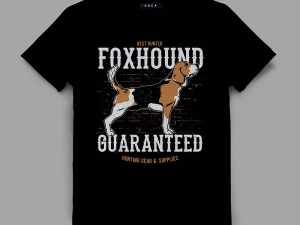 Dog 4 foxhound graphic tee design Dog 4 foxhound graphic tee design
