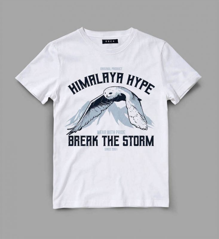 owl 1 himalaya Graphic tee design tshirt designs for merch by amazon