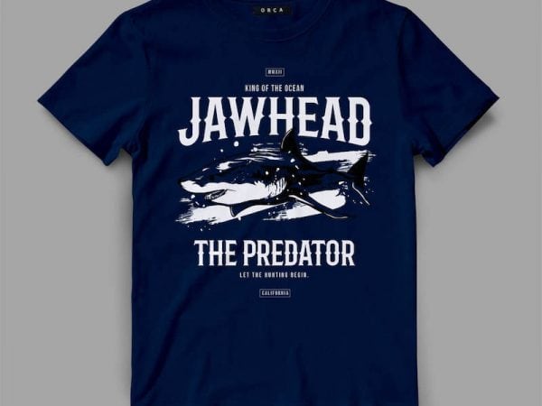 Shark 2 jawhead vector t-shirt design