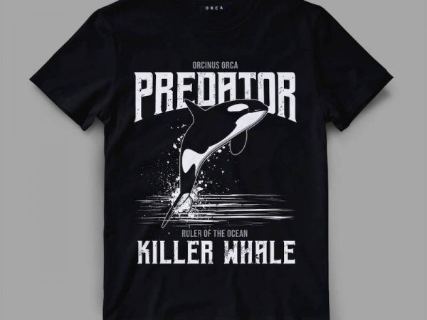 Orca 1 predator vector t-shirt design