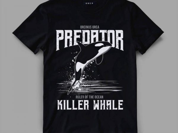 Orca 1 predator vector t-shirt design Orca 1 predator vector t-shirt design