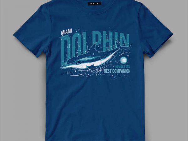 dolphin1 miami Vector t-shirt design - Buy t-shirt designs