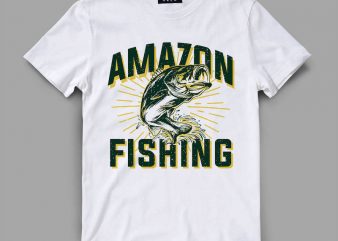fish 3 fishing Vector t-shirt design