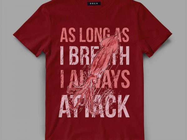 Squid 1 attack vector t-shirt design Squid 1 attack vector t-shirt design