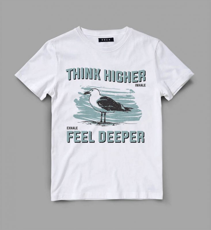 bird 3 think Vector t-shirt design t shirt designs for printify