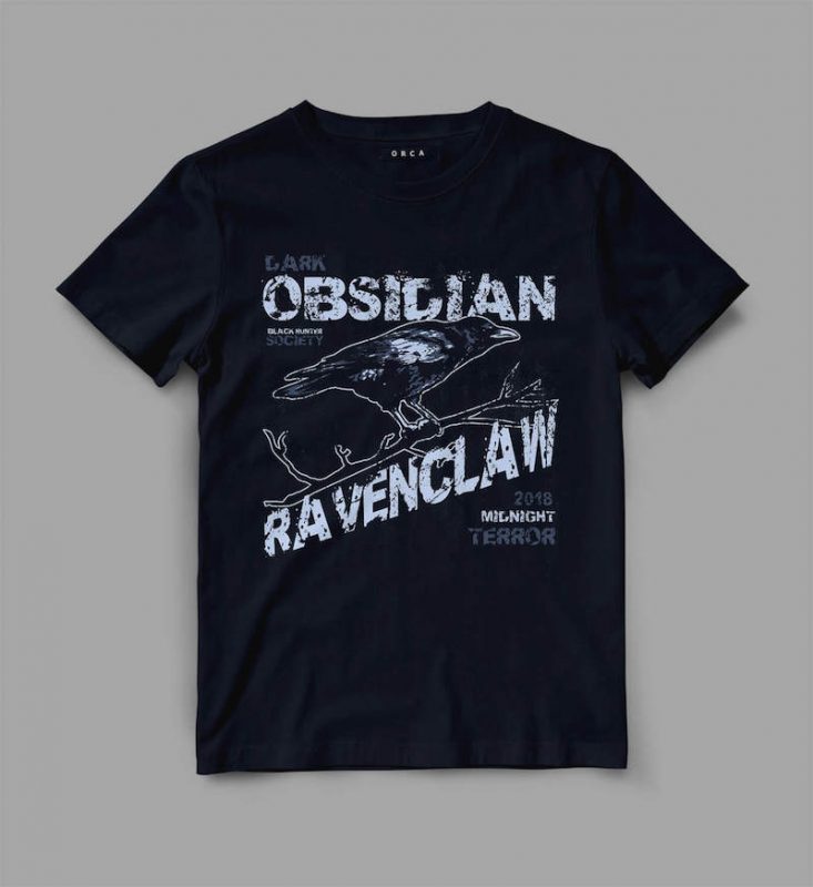 crow 1 raven Vector t-shirt design t shirt designs for printify