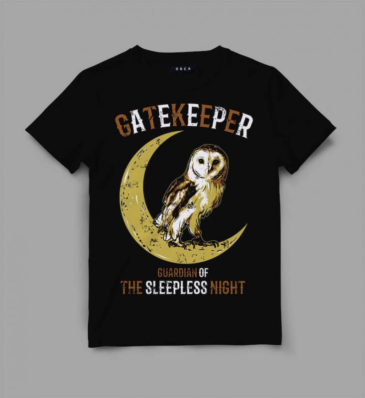 owl 2 gate Vector t-shirt design t shirt designs for printify