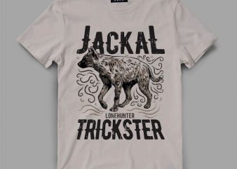 hyena trickster Vector t-shirt design