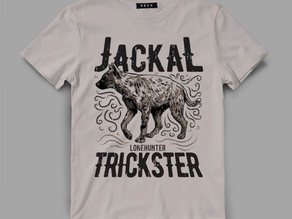Hyena trickster vector t-shirt design