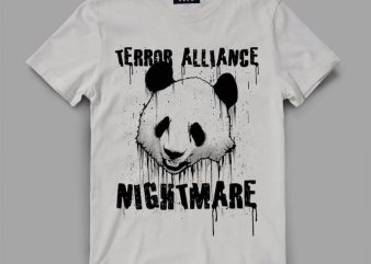 Panda Terror Vector t-shirt design