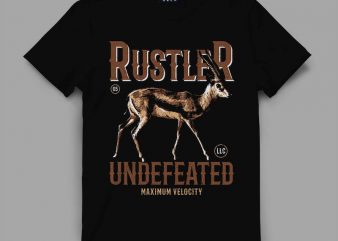 gazelle rustler Vector t-shirt design
