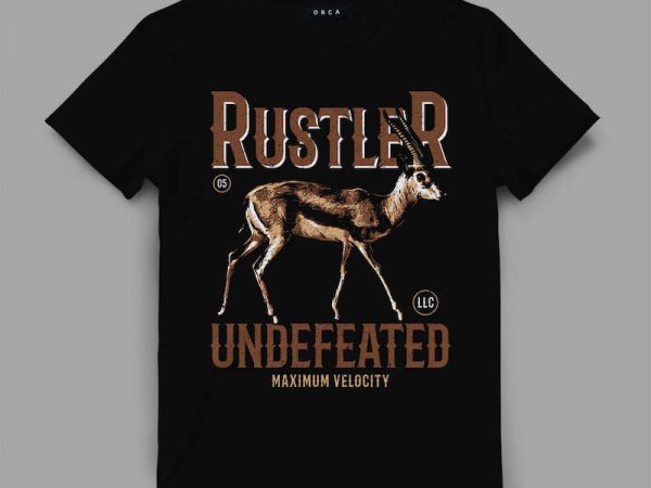 Gazelle rustler vector t-shirt design