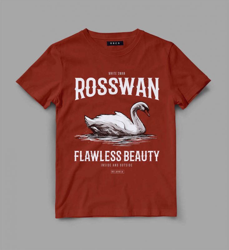 swan beauty Vector t-shirt design vector shirt designs
