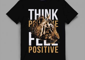 tiger 5 think Vector t-shirt design