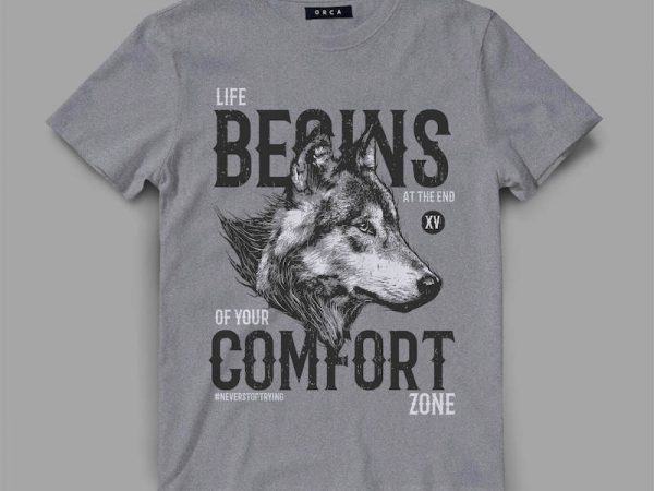 Wolf 4 life vector t-shirt design