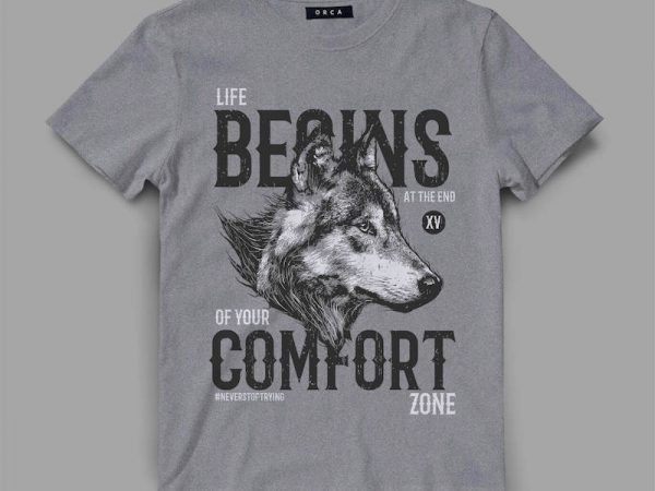Wolf 4 life vector t-shirt design Wolf 4 life vector t-shirt design