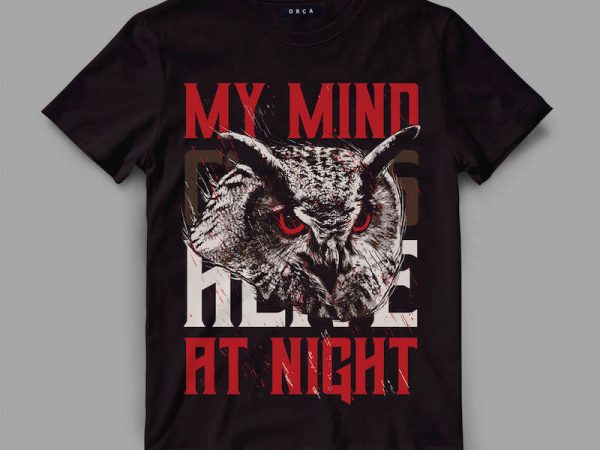 Owl 3 night vector t-shirt design Owl 3 night vector t-shirt design