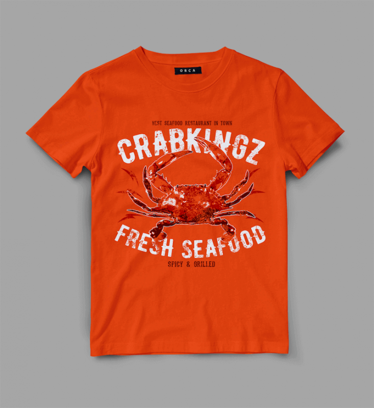 crab seafood Vector t-shirt design t shirt design png