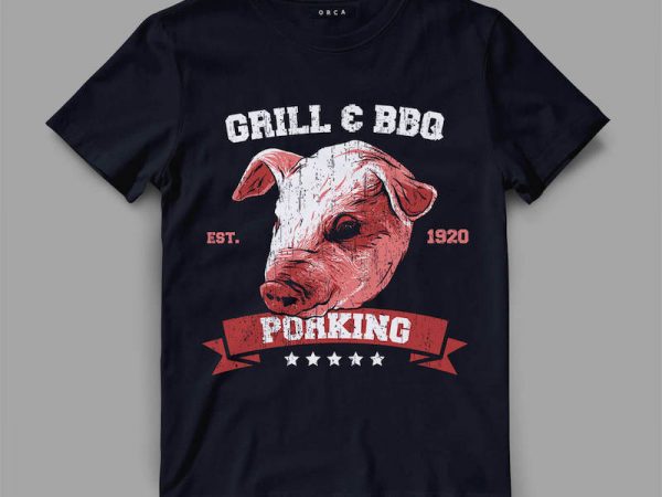 Pig 1 grill vector t-shirt design