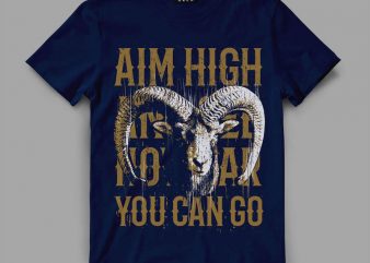 goat high Vector t-shirt design