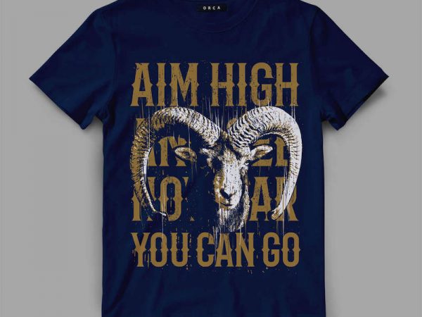 Goat high vector t-shirt design