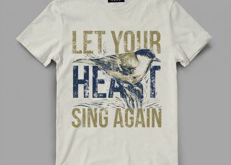 bird 5 sing Vector t-shirt design