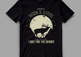 Deer Moon Vector t-shirt design