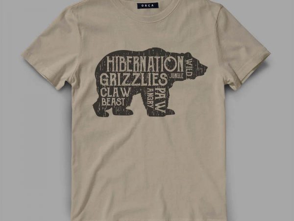 Bear Hiber Vector t-shirt design