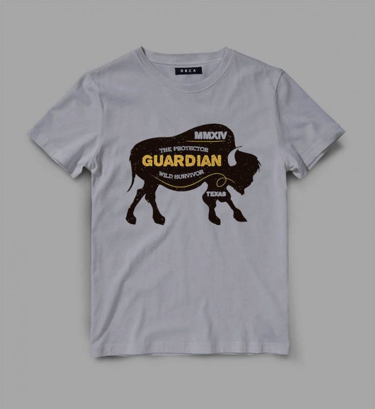 bison 1 guardian Vector t-shirt design t shirt designs for teespring