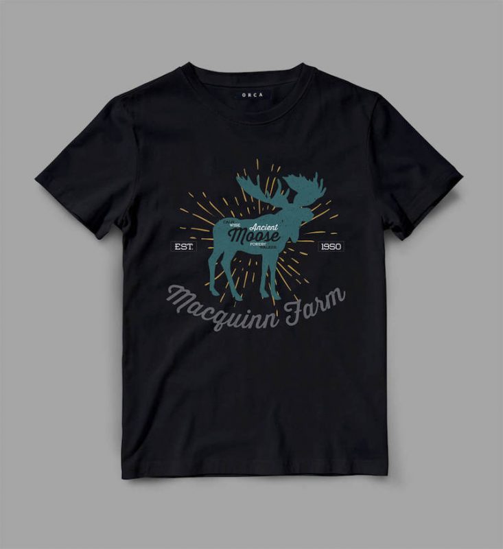 moose 1 farm Graphic tee design buy tshirt design