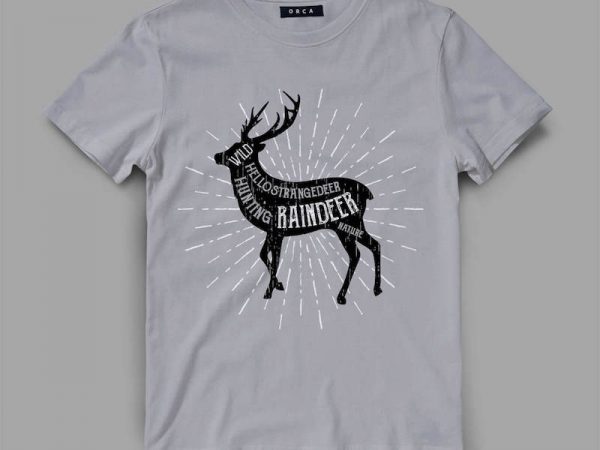 Deer 5 raindeer shirt design