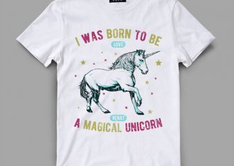 Magical Unicorn Vector t-shirt design