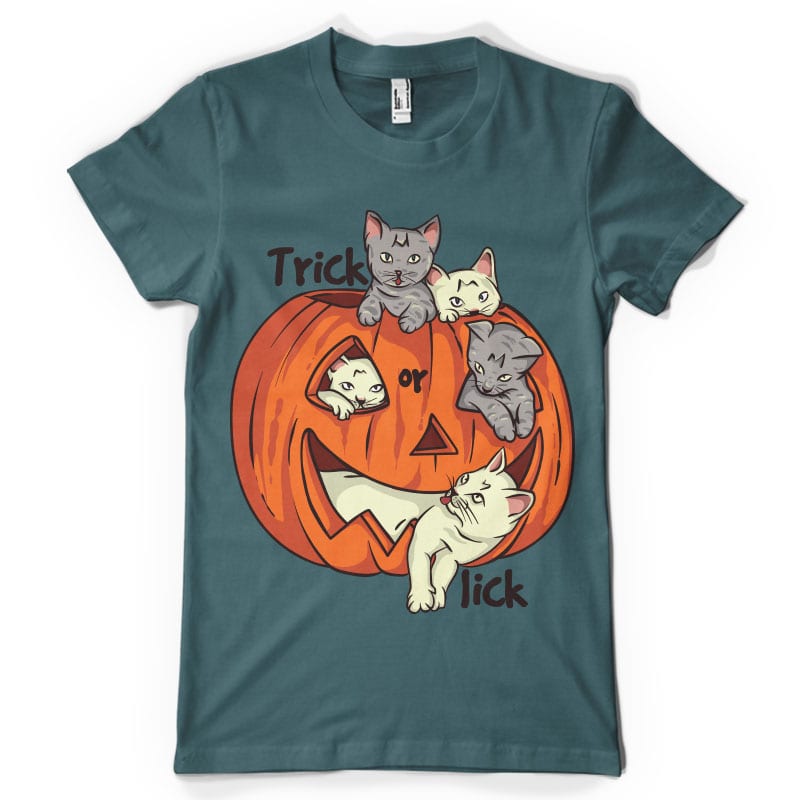 Trick or lick t shirt designs for merch teespring and printful