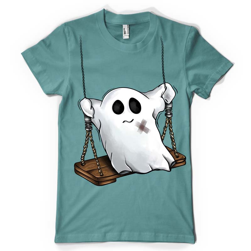 Swing ghost t shirt designs for printify