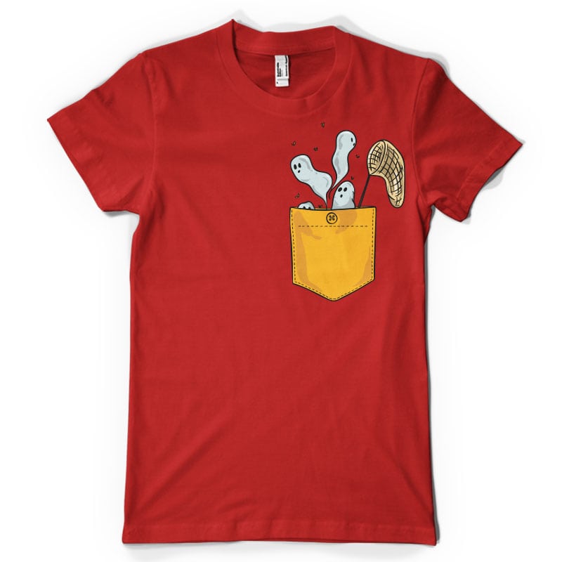 Ghost Pocket T Shirt Design For Purchase Buy T Shirt Designs