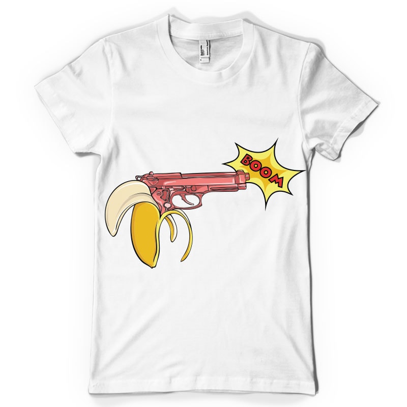 Banana gun tshirt designs for merch by amazon