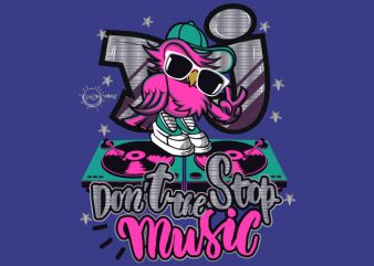Don’t Stop Music tshirt design for sale