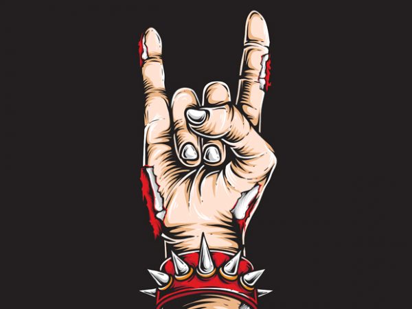 Rock and roll vector t-shirt design