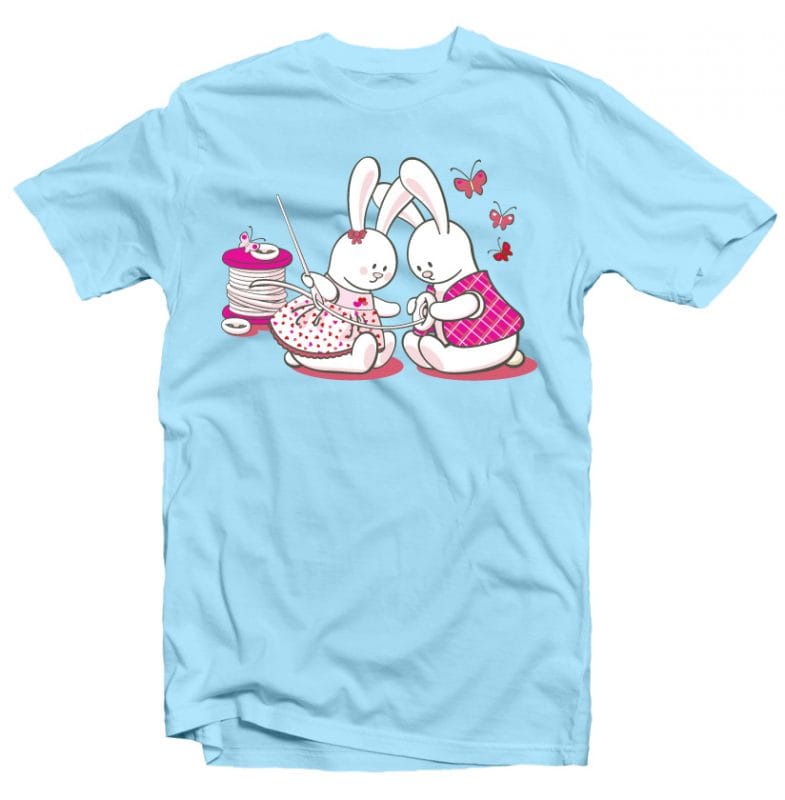 Bunny Love tshirt design for merch by amazon