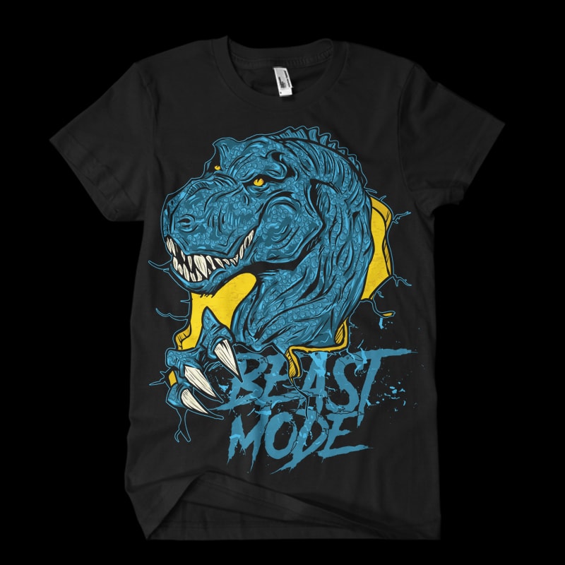 T-Rex Beast Mode t shirt designs for teespring