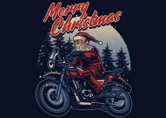 Santa Rider T-shirt Design