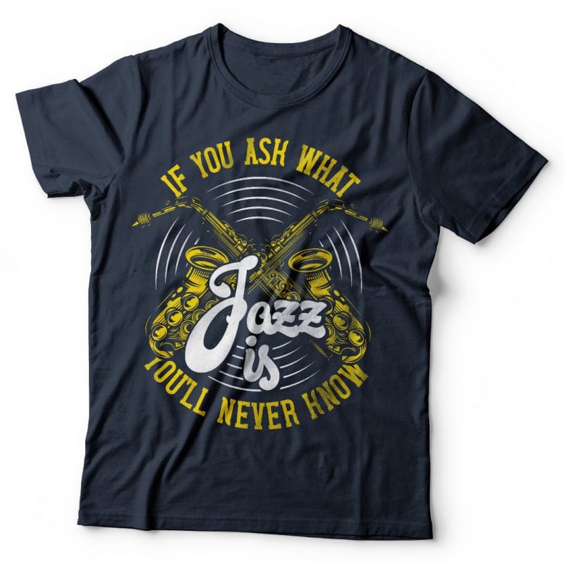 Jazz. Vector T-Shirt Design vector shirt designs