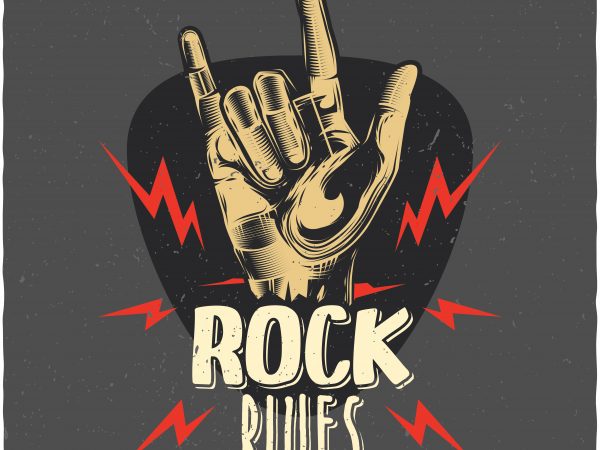 Rock rules. vector t-shirt design