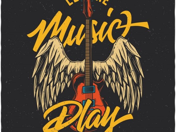 Let the music play. vector t-shirt design