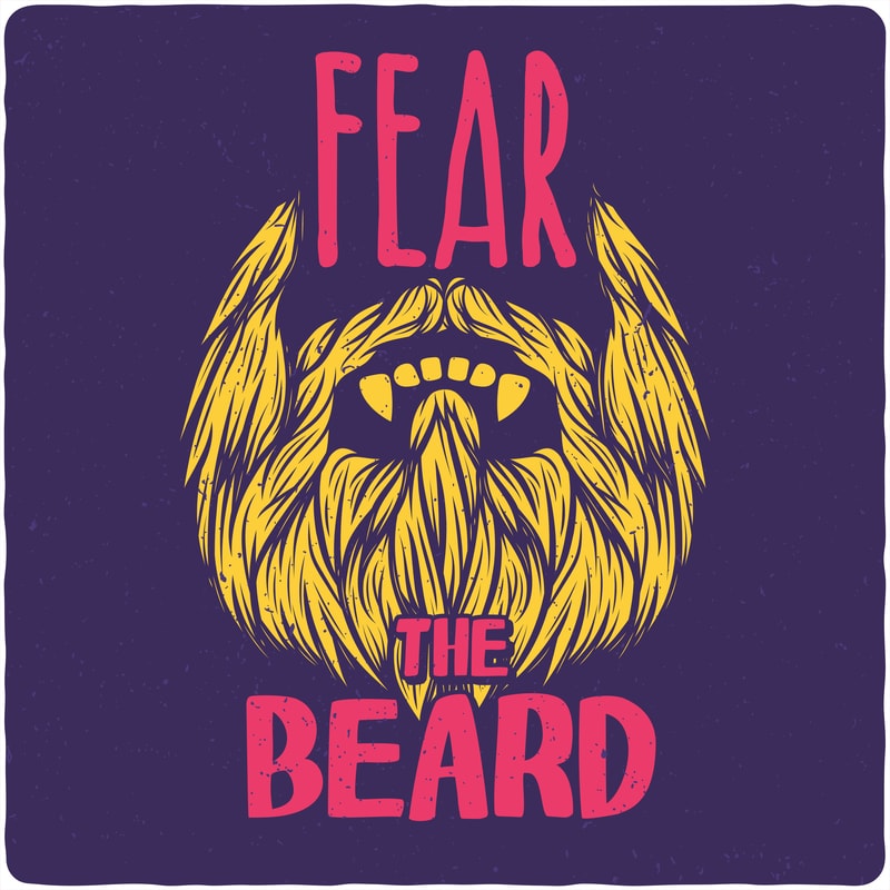 Fear the beard. Vector T-Shirt Design - Buy t-shirt designs