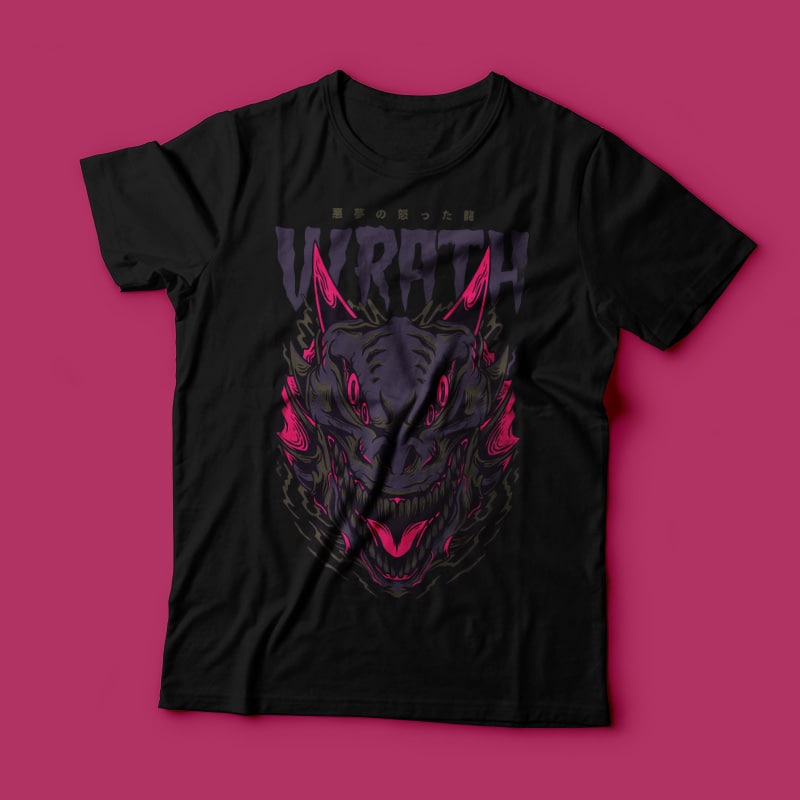 Wrath Monster t-shirt designs for merch by amazon