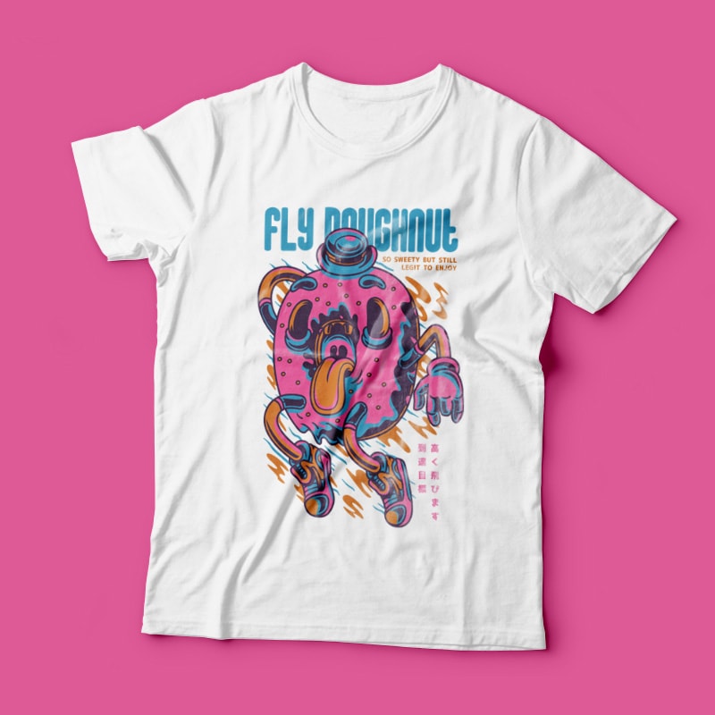 Fly Doughnut t shirt designs for sale