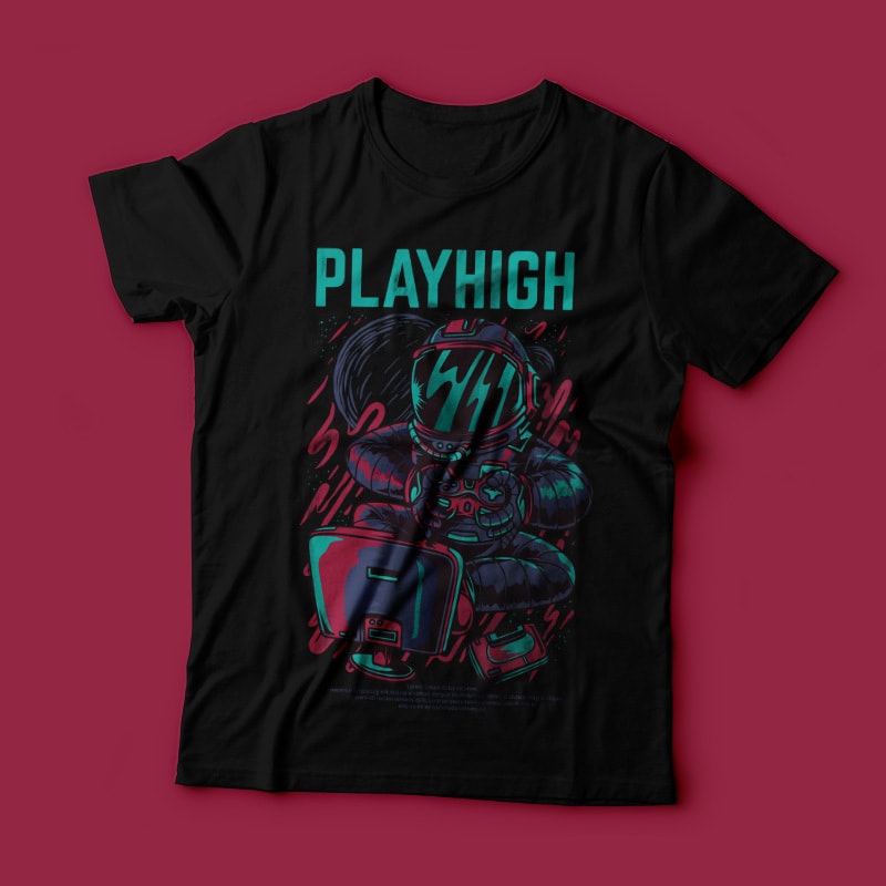 Playhigh t shirt designs for printify